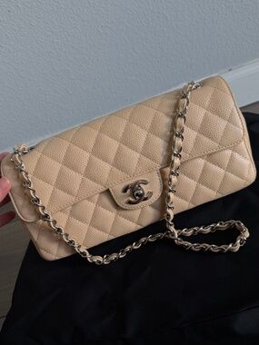 Chanel east west flap bag